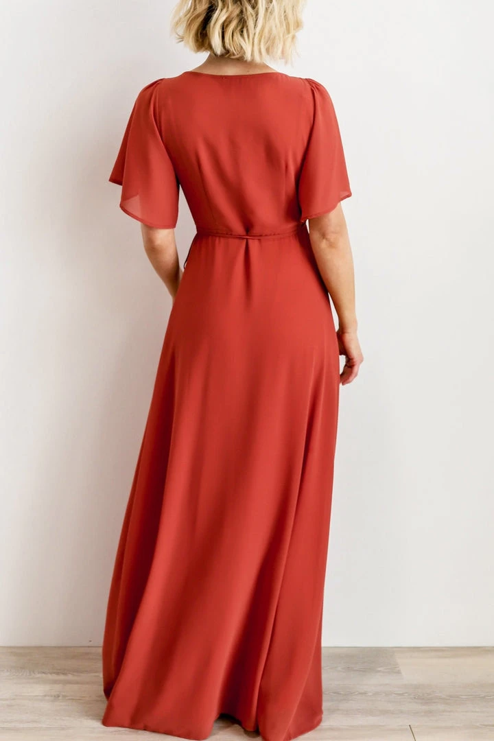 BB Custom Ivy Wrap Maxi Dress | Clay 10 BB Custom Ivy Wrap Maxi Dress | Clay