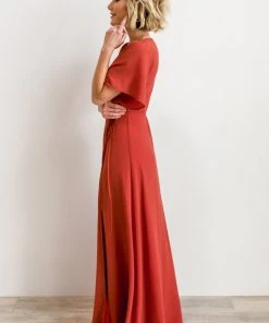 BB Custom Ivy Wrap Maxi Dress | Clay 25 BB Custom Ivy Wrap Maxi Dress | Clay