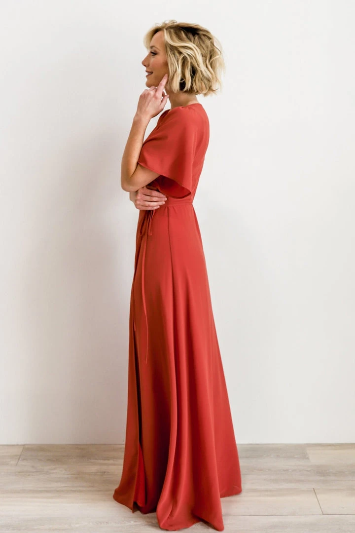 BB Custom Ivy Wrap Maxi Dress | Clay 8 BB Custom Ivy Wrap Maxi Dress | Clay