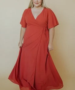 BB Custom Ivy Wrap Maxi Dress | Clay 20 BB Custom Ivy Wrap Maxi Dress | Clay