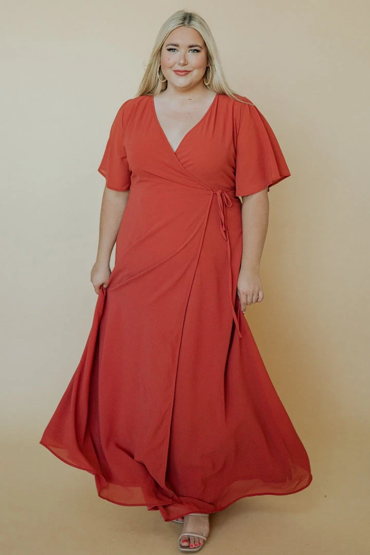 BB Custom Ivy Wrap Maxi Dress | Clay 3 BB Custom Ivy Wrap Maxi Dress | Clay