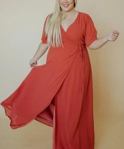 BB Custom Ivy Wrap Maxi Dress | Clay 34 BB Custom Ivy Wrap Maxi Dress | Clay