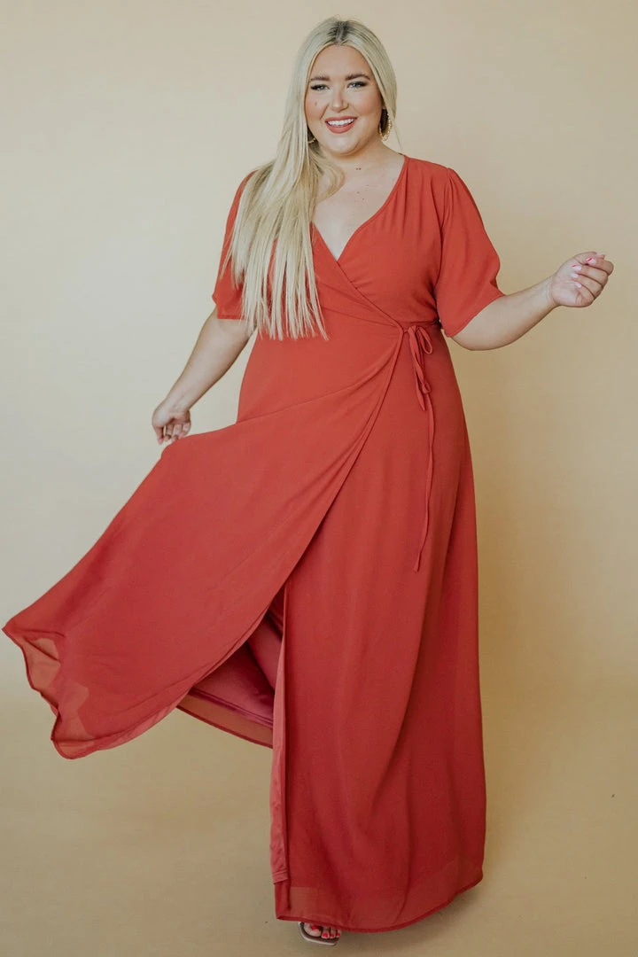 BB Custom Ivy Wrap Maxi Dress | Clay 17 BB Custom Ivy Wrap Maxi Dress | Clay