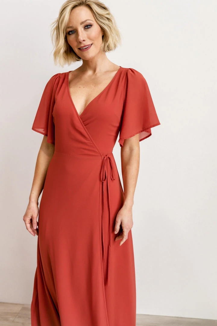 BB Custom Ivy Wrap Maxi Dress | Clay 14 BB Custom Ivy Wrap Maxi Dress | Clay