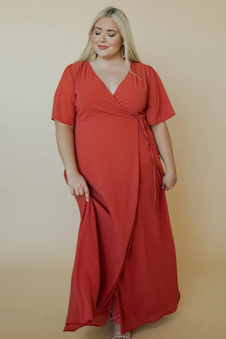 BB Custom Ivy Wrap Maxi Dress | Clay 16 BB Custom Ivy Wrap Maxi Dress | Clay