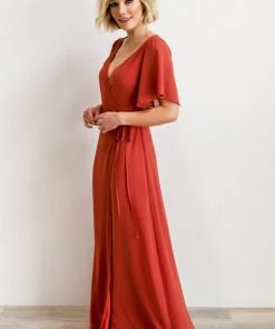 BB Custom Ivy Wrap Maxi Dress | Clay 30 BB Custom Ivy Wrap Maxi Dress | Clay