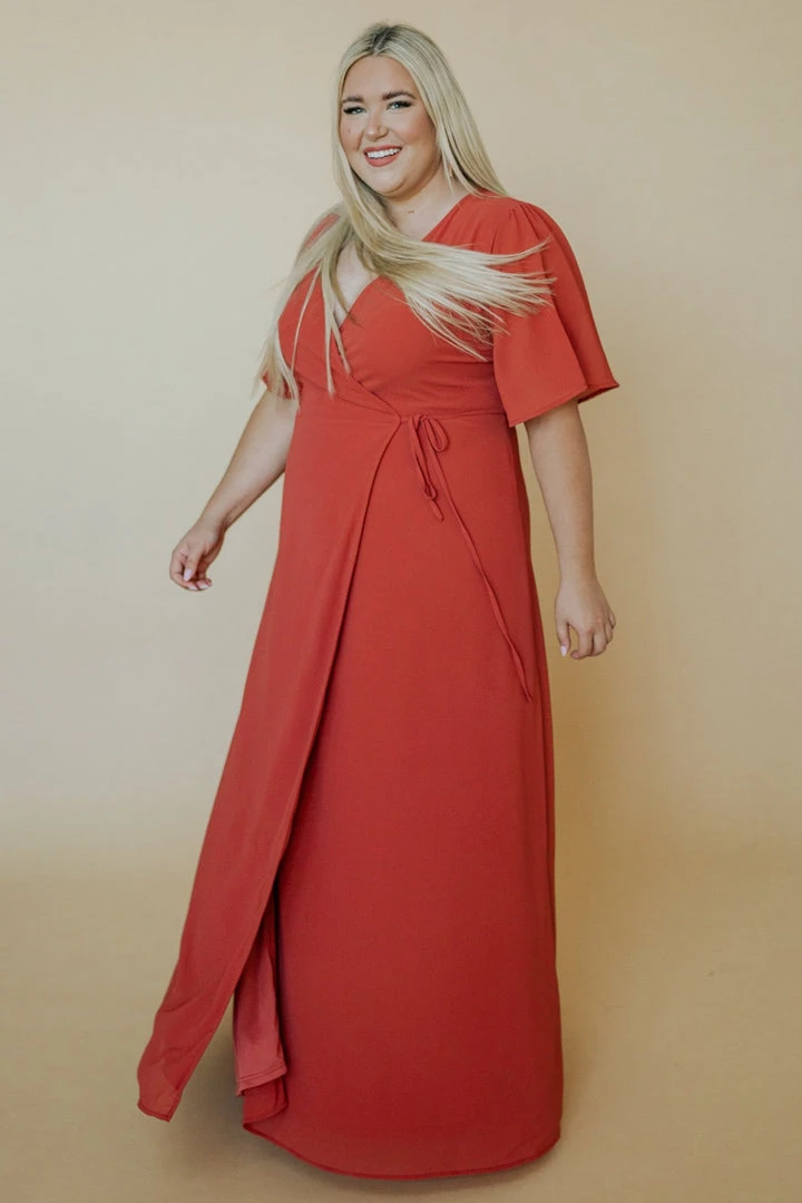 BB Custom Ivy Wrap Maxi Dress | Clay 7 BB Custom Ivy Wrap Maxi Dress | Clay