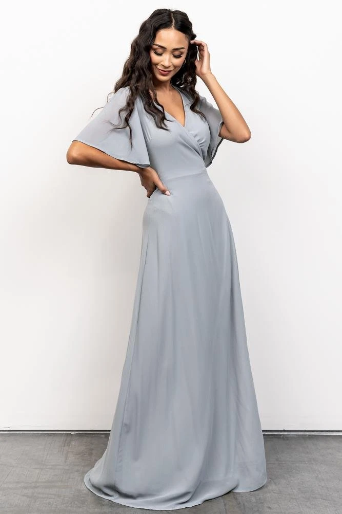 BB Custom Ivy Wrap Maxi Dress | Light Blue 2 BB Custom Ivy Wrap Maxi Dress | Light Blue
