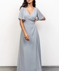 BB Custom Ivy Wrap Maxi Dress | Light Blue 25 BB Custom Ivy Wrap Maxi Dress | Light Blue