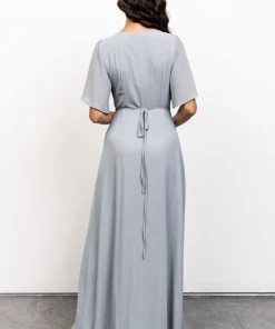 BB Custom Ivy Wrap Maxi Dress | Light Blue 22 BB Custom Ivy Wrap Maxi Dress | Light Blue