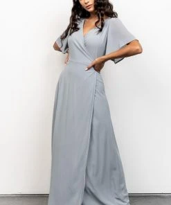 BB Custom Ivy Wrap Maxi Dress | Light Blue 17 BB Custom Ivy Wrap Maxi Dress | Light Blue