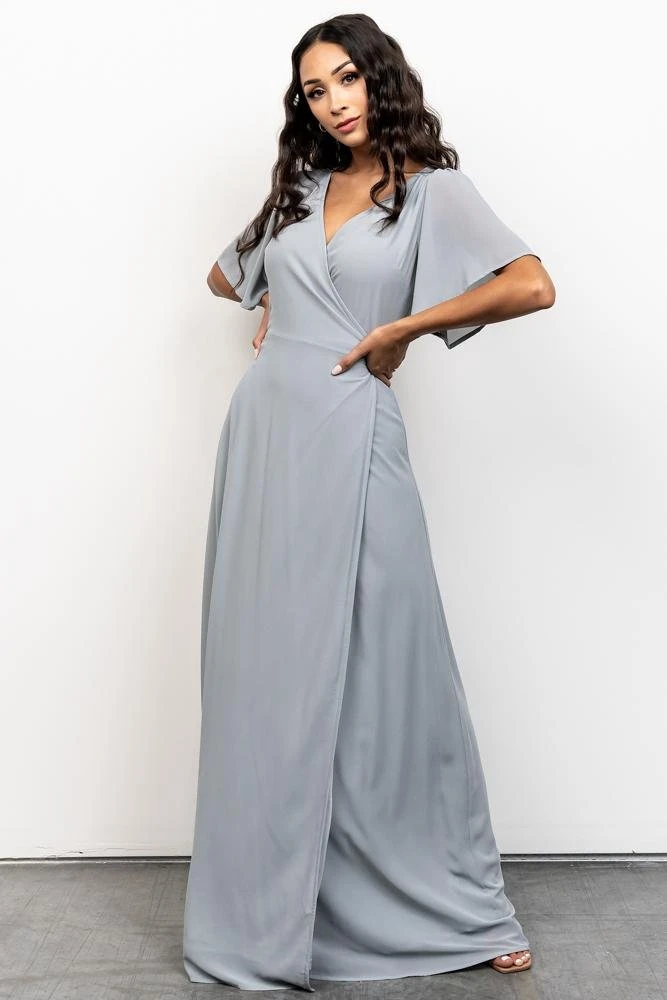 BB Custom Ivy Wrap Maxi Dress | Light Blue 5 BB Custom Ivy Wrap Maxi Dress | Light Blue