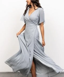 BB Custom Ivy Wrap Maxi Dress | Light Blue 19 BB Custom Ivy Wrap Maxi Dress | Light Blue