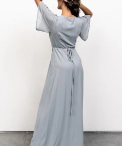 BB Custom Ivy Wrap Maxi Dress | Light Blue 24 BB Custom Ivy Wrap Maxi Dress | Light Blue