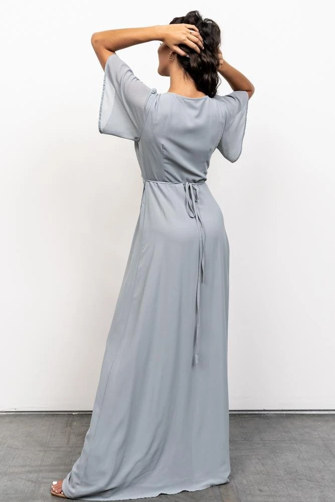 BB Custom Ivy Wrap Maxi Dress | Light Blue 12 BB Custom Ivy Wrap Maxi Dress | Light Blue