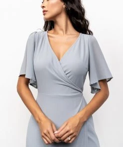 BB Custom Ivy Wrap Maxi Dress | Light Blue 23 BB Custom Ivy Wrap Maxi Dress | Light Blue