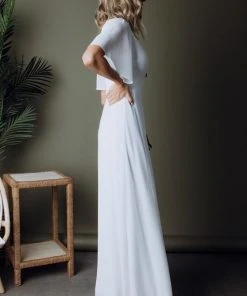 BB Custom Ivy Wrap Maxi Dress | Off White