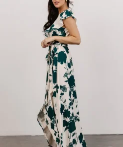 Soi Dresses Jacqueline Wrap Maxi Dress | Green Floral 3 Soi Dresses Jacqueline Wrap Maxi Dress | Green Floral