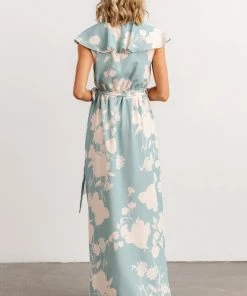 Soi Dresses Jacqueline Wrap Maxi Dress | Robin Blue Floral