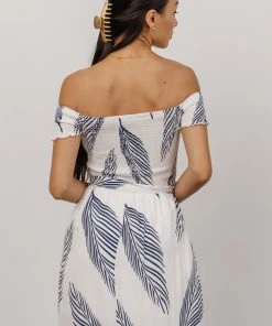 AK Janey Smocked Maxi Dress | Navy Print 5 AK Janey Smocked Maxi Dress | Navy Print