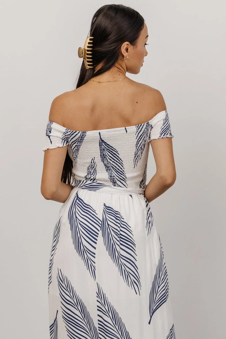 AK Janey Smocked Maxi Dress | Navy Print 3 AK Janey Smocked Maxi Dress | Navy Print