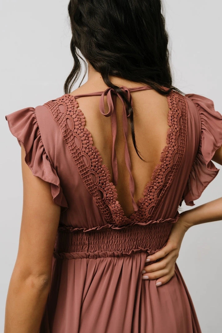 BB Custom Jasmine Ruffle Maxi Dress | Rosy Brown Dresses 5 BB Custom Jasmine Ruffle Maxi Dress | Rosy Brown Dresses