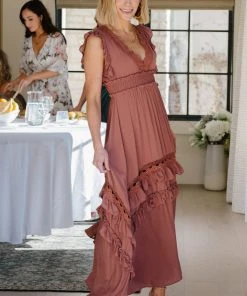 BB Custom Jasmine Ruffle Maxi Dress | Rosy Brown Dresses 17 BB Custom Jasmine Ruffle Maxi Dress | Rosy Brown Dresses