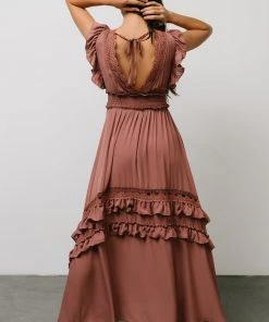 BB Custom Jasmine Ruffle Maxi Dress | Rosy Brown Dresses 14 BB Custom Jasmine Ruffle Maxi Dress | Rosy Brown Dresses