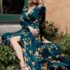 BB Custom Dresses Jenna Maxi Dress | Dark Blue Floral
