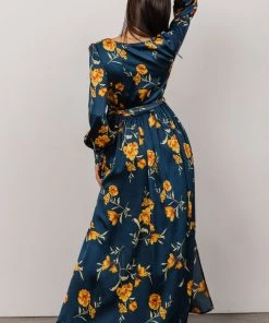 BB Custom Dresses Jenna Maxi Dress | Dark Blue Floral