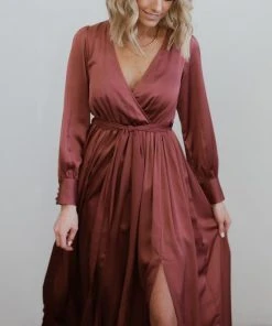 BB Custom Jenna Maxi Dress | Dark Mauve