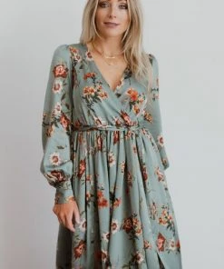 BB Custom Dresses Jenna Maxi Dress | Sage Floral