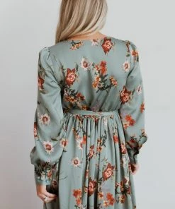 BB Custom Dresses Jenna Maxi Dress | Sage Floral