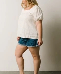 HAY Boho Jennica Square Neck Top | Ivory