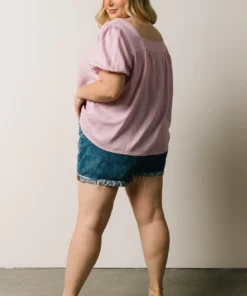 HAY Vacation Jennica Square Neck Top | Lilac