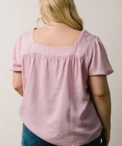 HAY Vacation Jennica Square Neck Top | Lilac