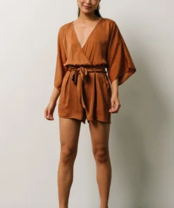 DD Boho Joan Romper | Camel 6 DD Boho Joan Romper | Camel