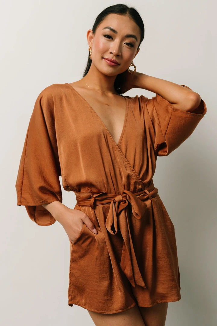 DD Boho Joan Romper | Camel DD Boho Joan Romper | Camel