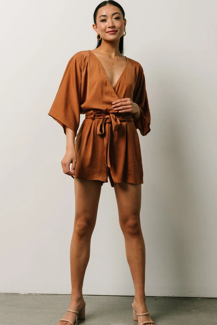 DD Boho Joan Romper | Camel DD Boho Joan Romper | Camel