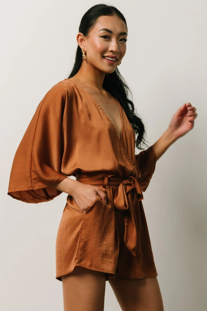 DD Boho Joan Romper | Camel DD Boho Joan Romper | Camel