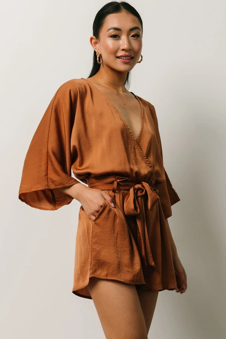 DD Boho Joan Romper | Camel DD Boho Joan Romper | Camel