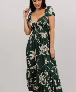 ANG Dresses Jolie Ruffle Midi Dress | Green Floral 12 ANG Dresses Jolie Ruffle Midi Dress | Green Floral