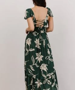 ANG Dresses Jolie Ruffle Midi Dress | Green Floral 9 ANG Dresses Jolie Ruffle Midi Dress | Green Floral