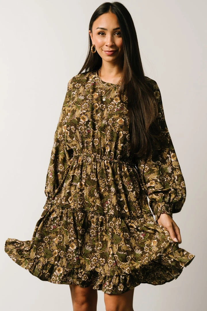 HAY Jordan Short Dress | Olive Print Dresses HAY Jordan Short Dress | Olive Print Dresses