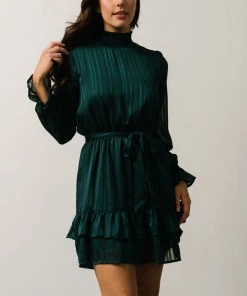 DF Dresses Joyce High Neck Mini Dress | Lagoon