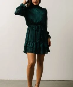 DF Dresses Joyce High Neck Mini Dress | Lagoon