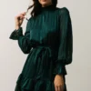 DF Dresses Joyce High Neck Mini Dress | Lagoon