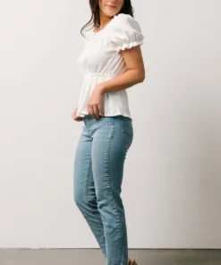 HAY Jules Smocked Top | Off White