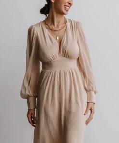 RR Juliette Shimmer Maxi Dress | Champagne