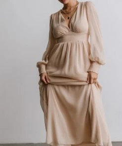 RR Juliette Shimmer Maxi Dress | Champagne